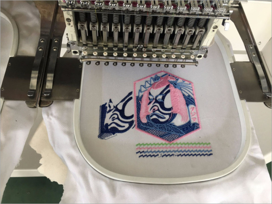QS-1202CP double Head Computerized Embroidery Machine Dahao Computer for T shirt logo label hat Embroidery Machine