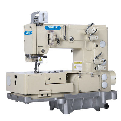 Macchina da cucire industriale picotting della macchina per cucire del doppio punto a catenella a base piatta dell'ago di QS-1302-4W 1 o 2