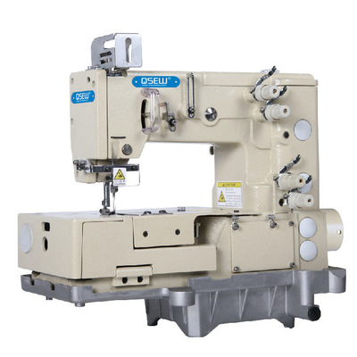 Macchina da cucire industriale picotting della macchina per cucire del doppio punto a catenella a base piatta dell'ago di QS-1302-4W 1 o 2